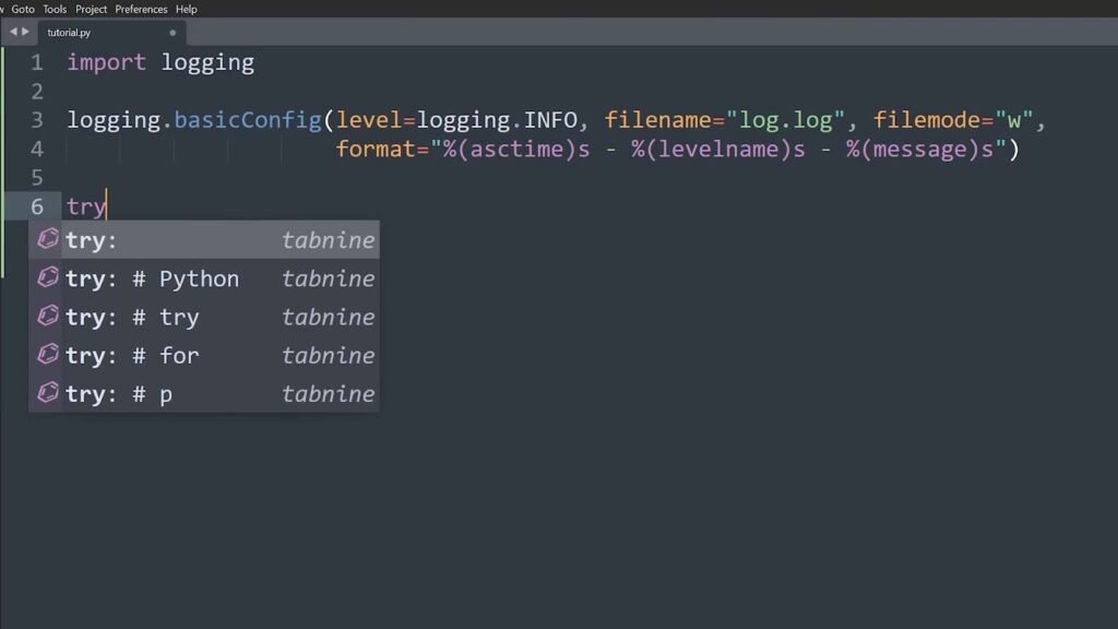 Process of Python logging