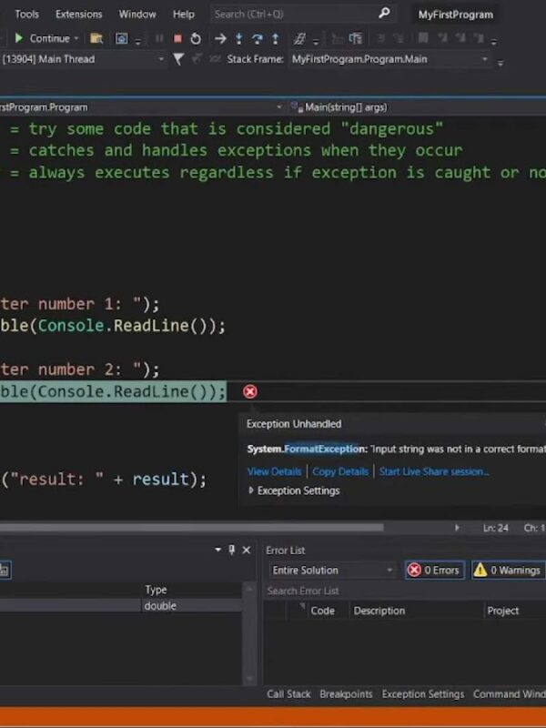 Mastering Handling of C# Exceptions